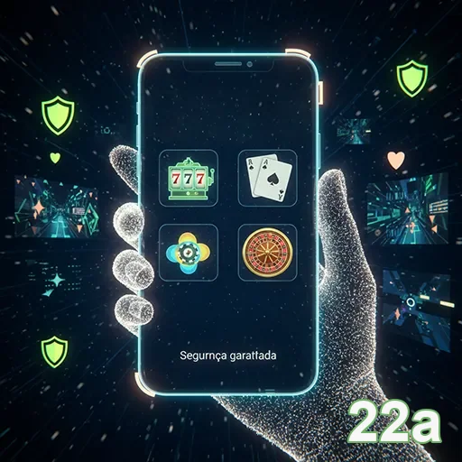 Tela de celular com interface de jogo de casino seguro